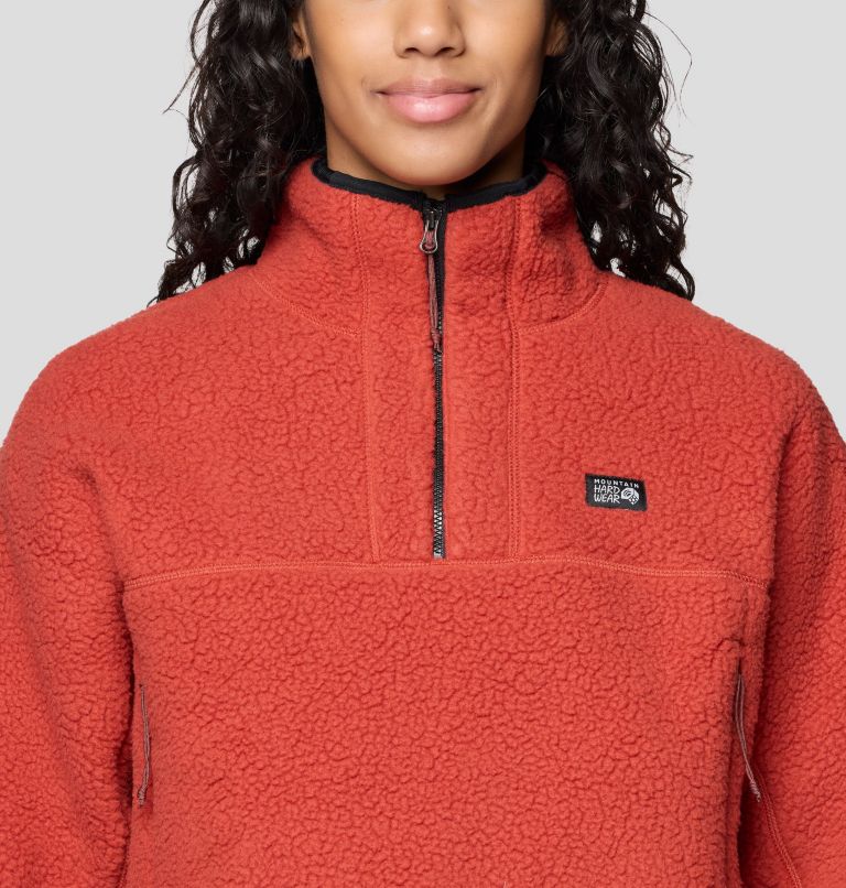 Women's HiCamp Fleece Half Zip, Color: Mars Red, image 4