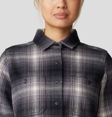 Women's Plusher Long Sleeve Shirt, Color: Black Ombre Buffalo Check, image 8