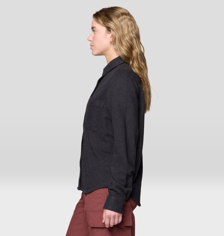 Women's Plusher Long Sleeve Shirt, Color: Black Melange, image 3