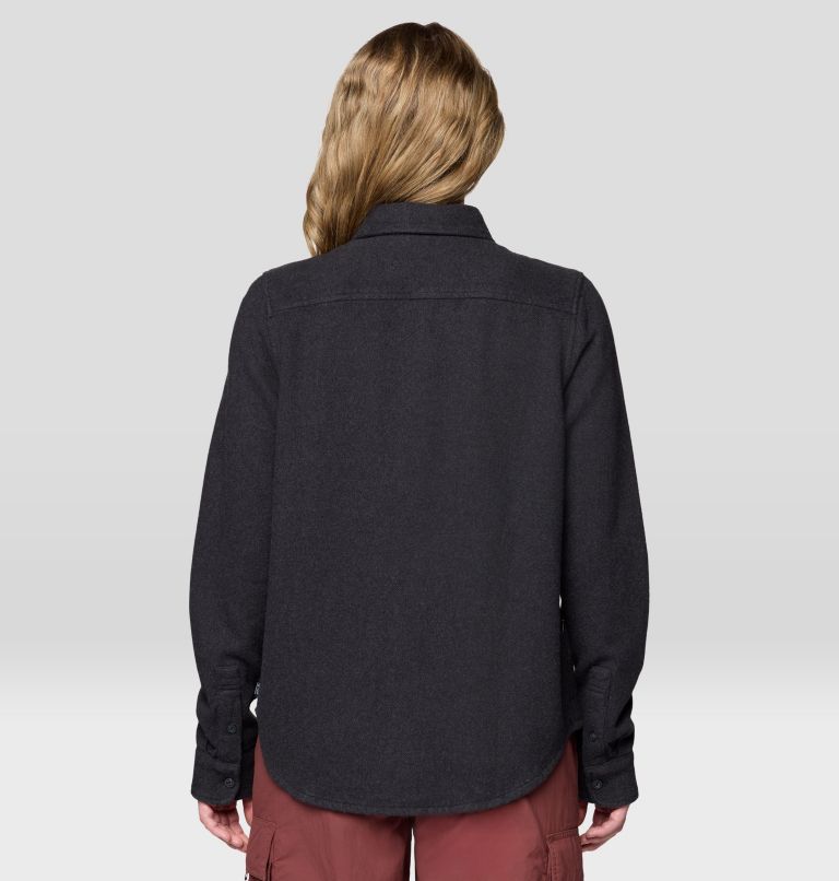 Women's Plusher Long Sleeve Shirt, Color: Black Melange, image 2