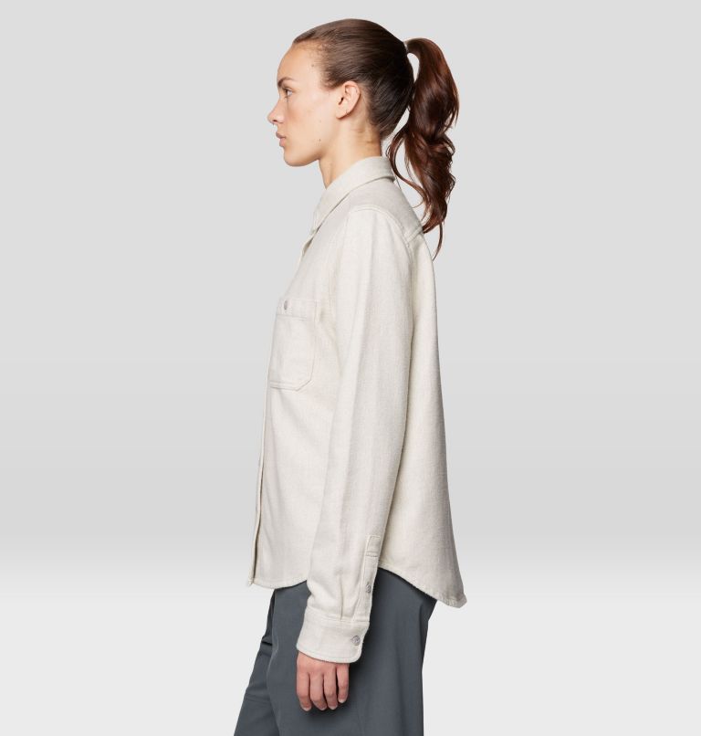 Women's Plusher Long Sleeve Shirt, Color: Stone Heather, image 3