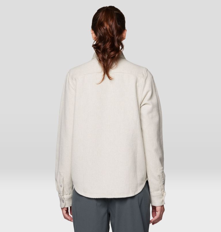 Women's Plusher Long Sleeve Shirt, Color: Stone Heather, image 2