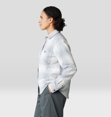 Women's Plusher Long Sleeve Shirt, Color: Glacial Ombre Buffalo Check, image 11