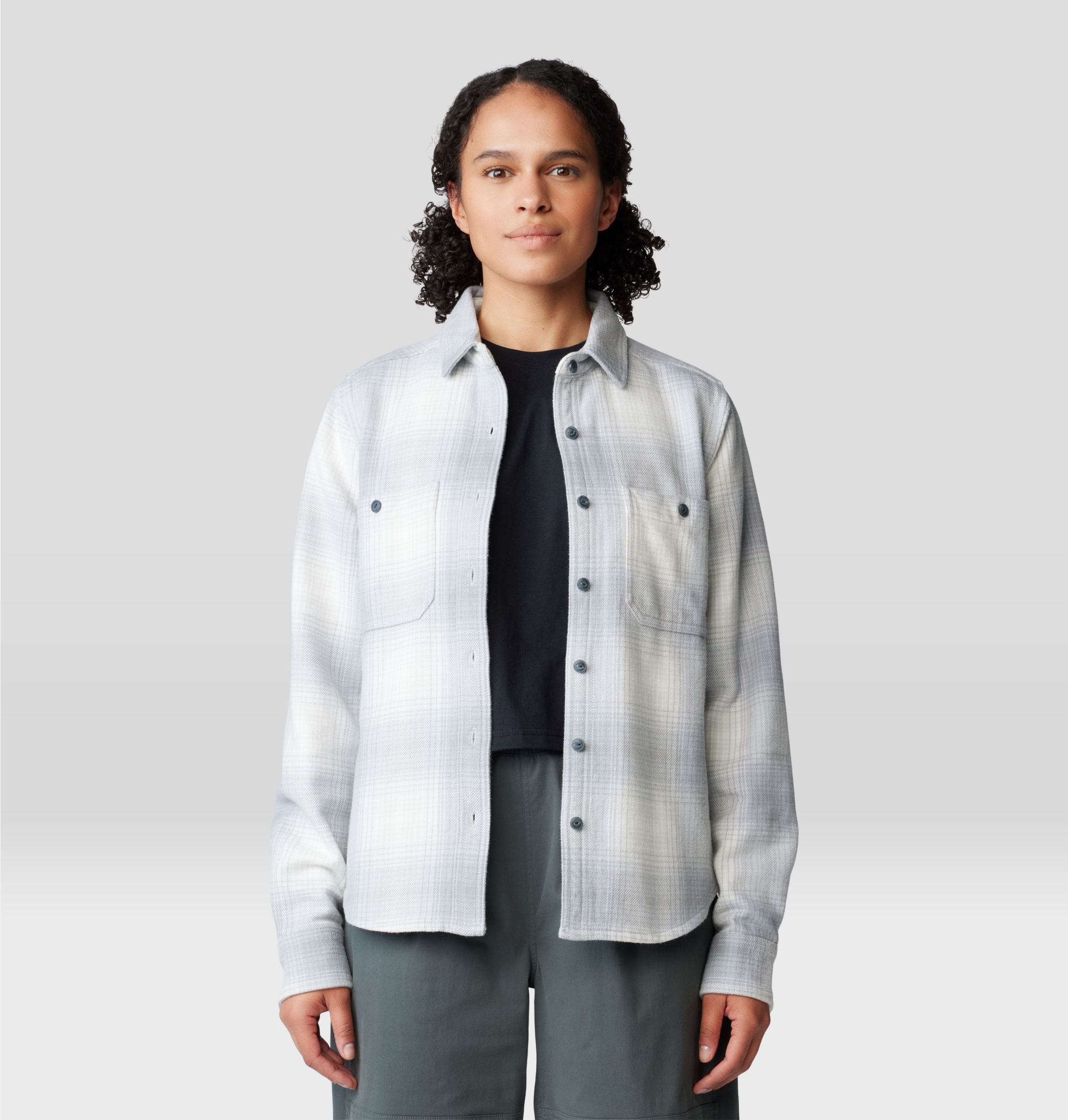 売れ筋商品|||マウンテンハードウェア カットソー トップス レディース Plusher Long-Sleeve Shirt - Women's Glacial Ombre Buffalo Check Women's Plusher™ Long Sleeve Shirt | Mountain Hardwear