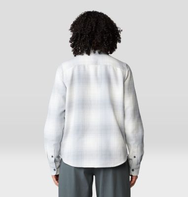 Women's Plusher Long Sleeve Shirt, Color: Glacial Ombre Buffalo Check, image 10