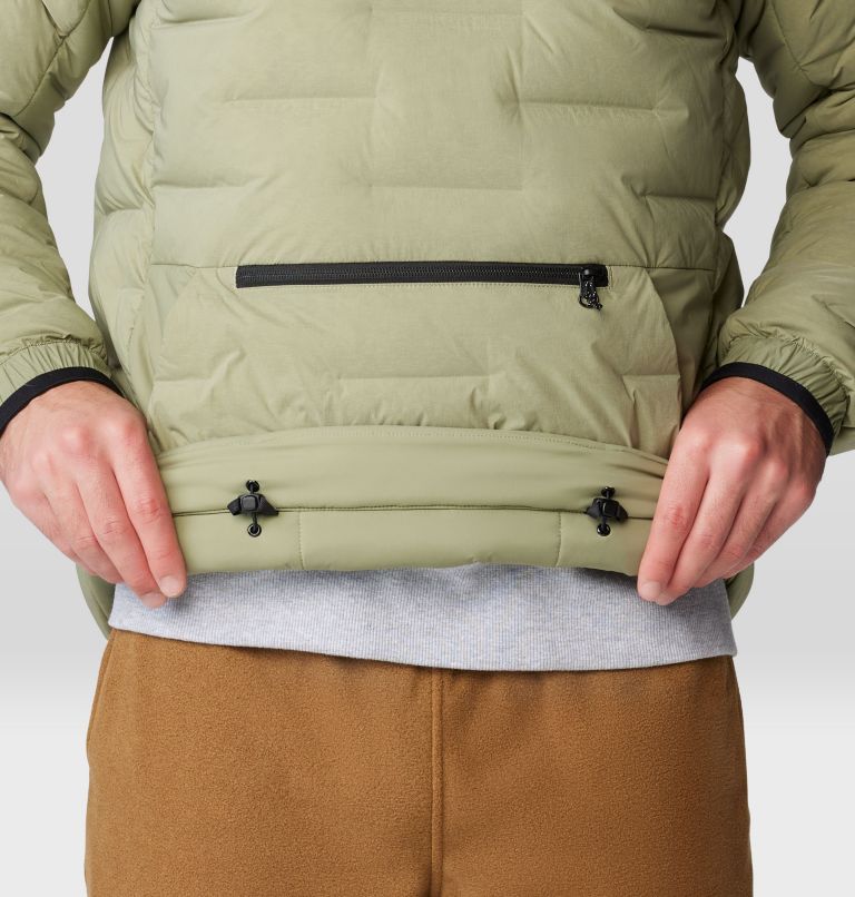 Men's Stretchdown Popover Hoody, Color: Mantis Green, image 9