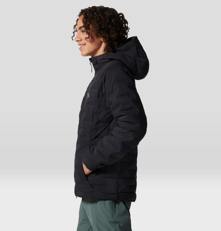 Men's Stretchdown Hoody, Color: Black, image 3
