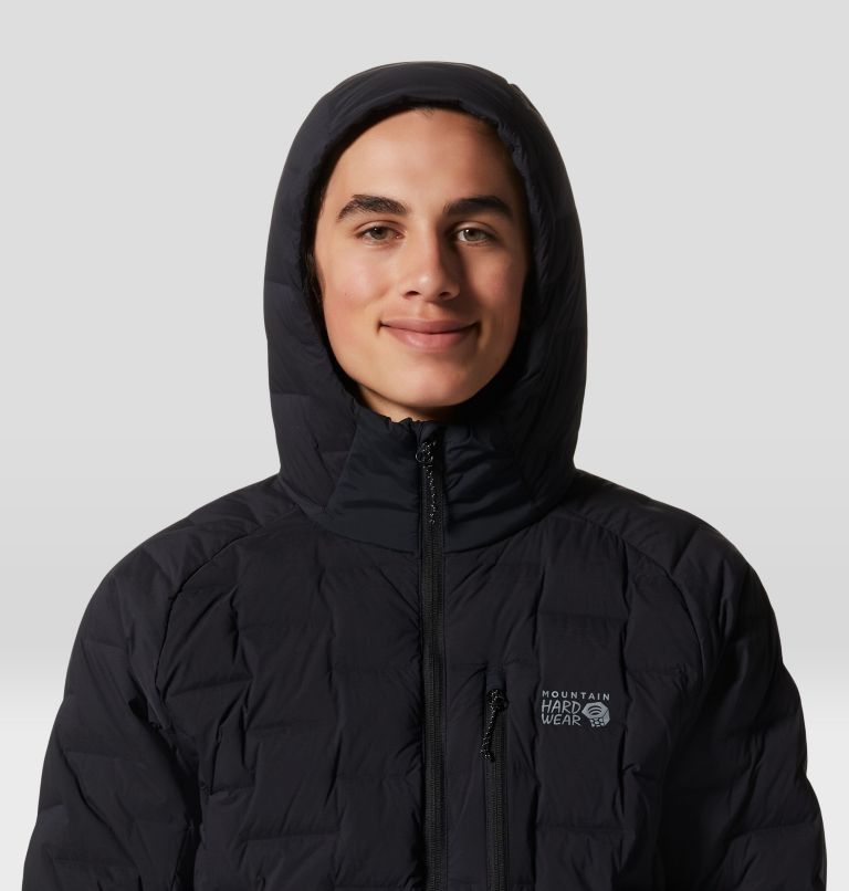 Men's Stretchdown Hoody, Color: Black, image 4