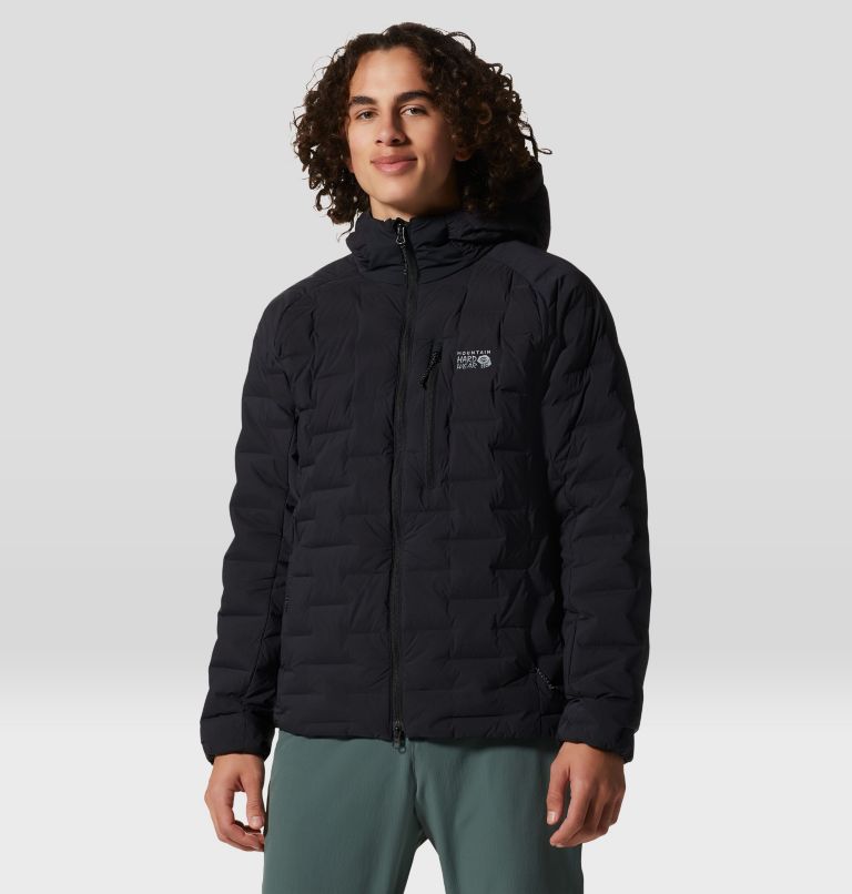 Men's Stretchdown Hoody, Color: Black, image 1