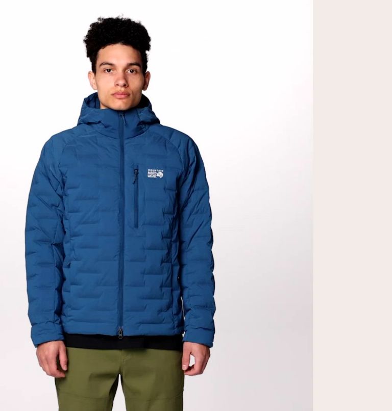 Men's Stretchdown Hoody, Color: Dark Caspian