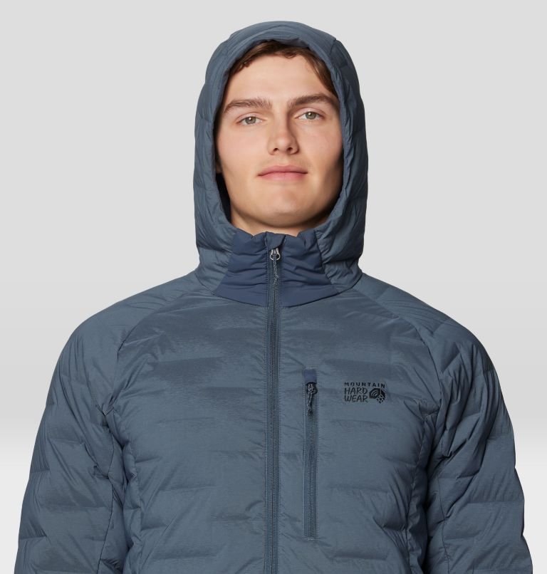 Men's Stretchdown Hoody, Color: Moon Blue, image 7