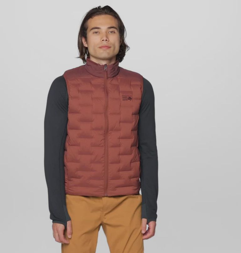 Men's Stretchdown Vest, Color: Bourbon Brown