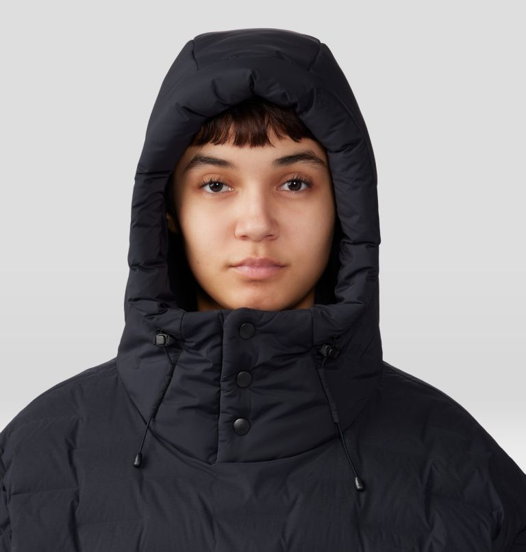 Stretchdown Poncho, Color: Black, image 4