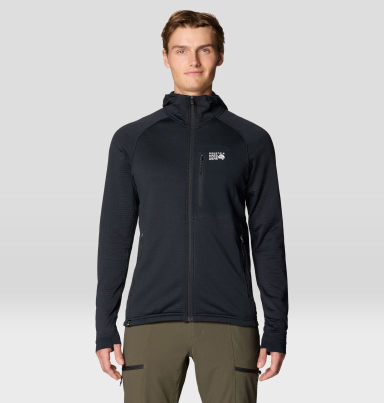 Men's Polartec® Power Grid Full Zip Hoody, Color: Black, image 4