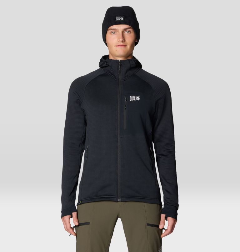 Men's Polartec® Power Grid Full Zip Hoody, Color: Black, image 1