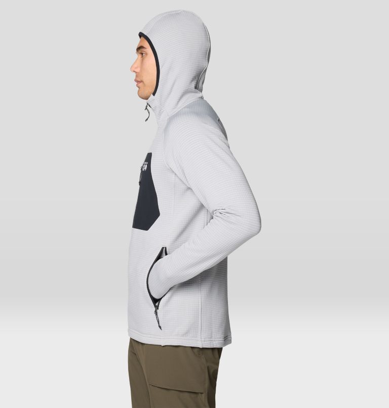 Men's Polartec® Power Grid Full Zip Hoody, Color: Glacial Heather, image 4