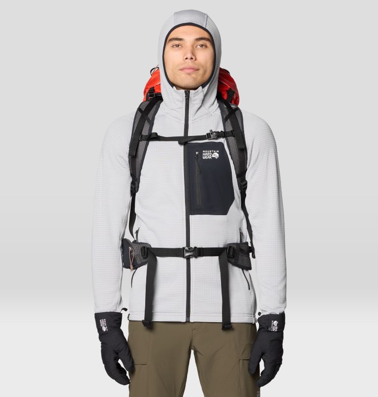 Men's Polartec® Power Grid Full Zip Hoody, Color: Glacial Heather, image 7