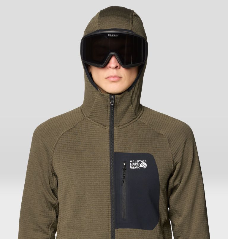 Men's Polartec® Power Grid Full Zip Hoody, Color: Ridgeline Heather, image 4