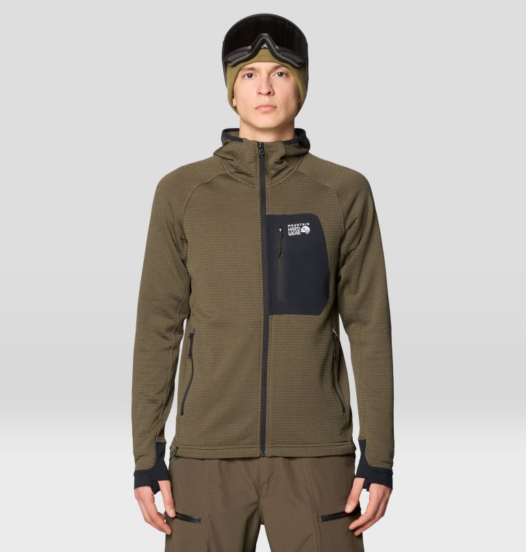 Men's Polartec® Power Grid Full Zip Hoody, Color: Ridgeline Heather, image 1