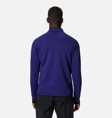 Men's Polartec® Power Grid Half Zip Jacket, Color: Klein Blue Heather, image 10