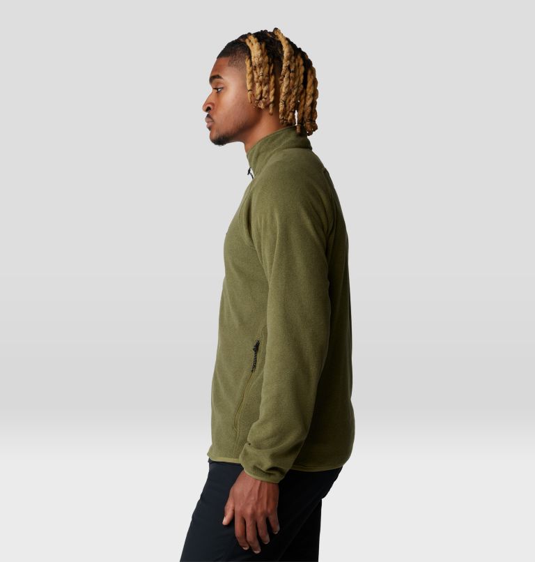 Men's Microchill Full Zip Jacket, Color: Combat Green Heather, image 3