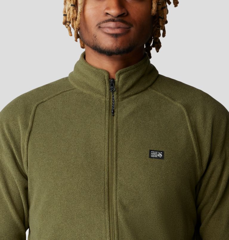 Men's Microchill Full Zip Jacket, Color: Combat Green Heather, image 4
