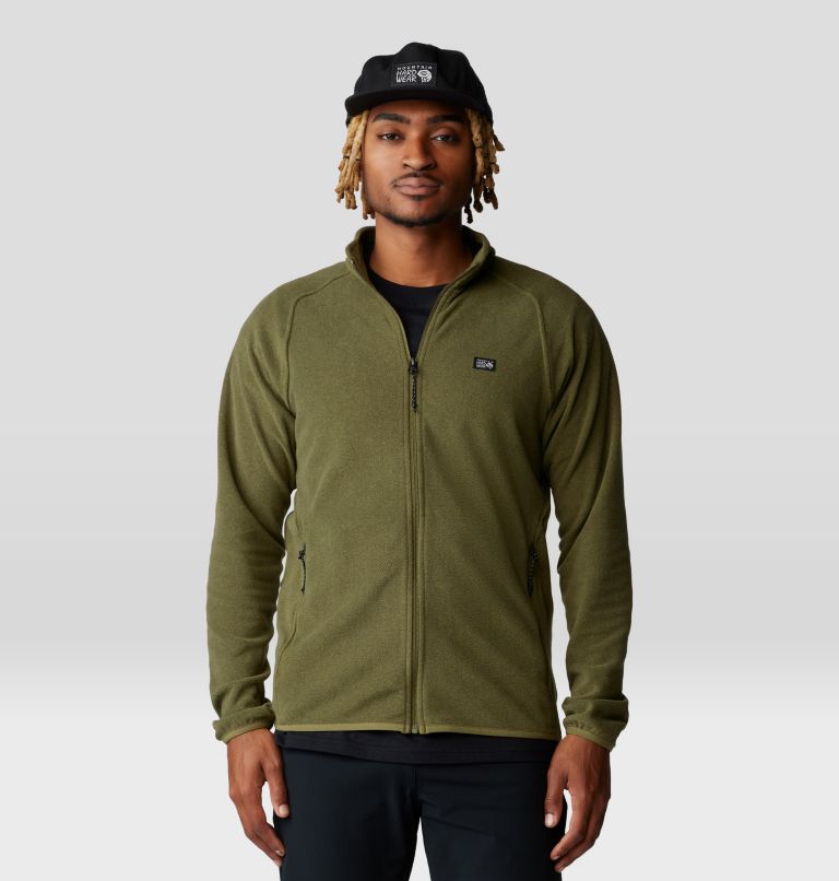 Men's Microchill Full Zip Jacket, Color: Combat Green Heather, image 5