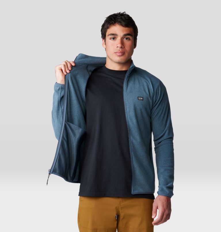 Men's Microchill Full Zip Jacket, Color: Moon Blue Heather, image 5