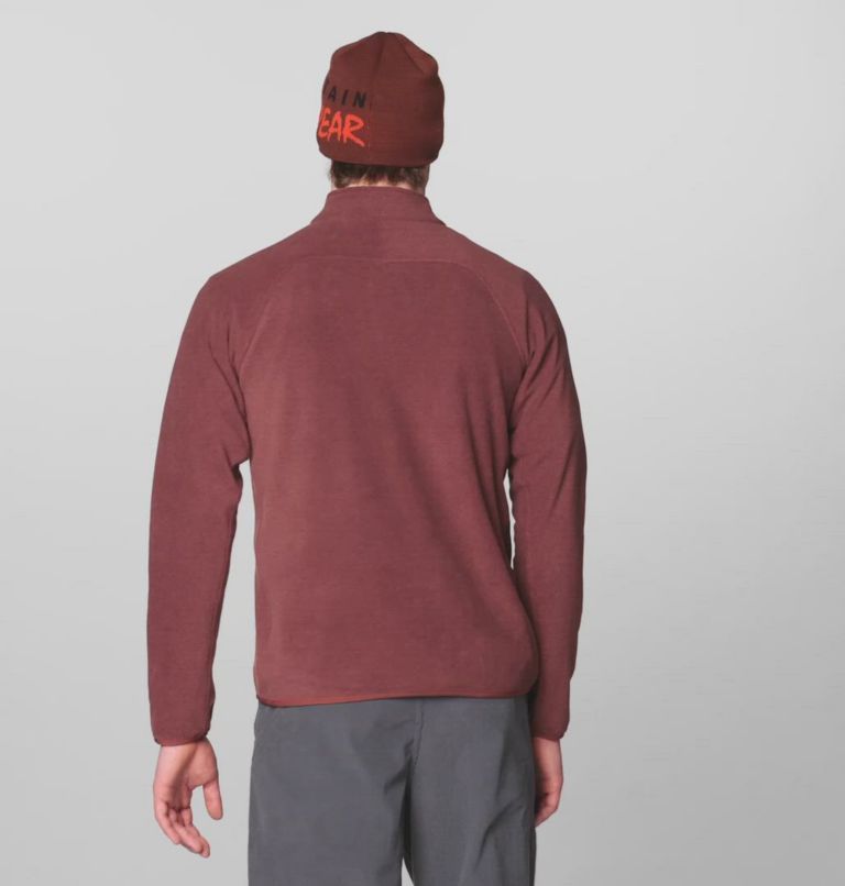 Men's Microchill 1/4 Zip Pullover, Color: Bourbon Brown Heather