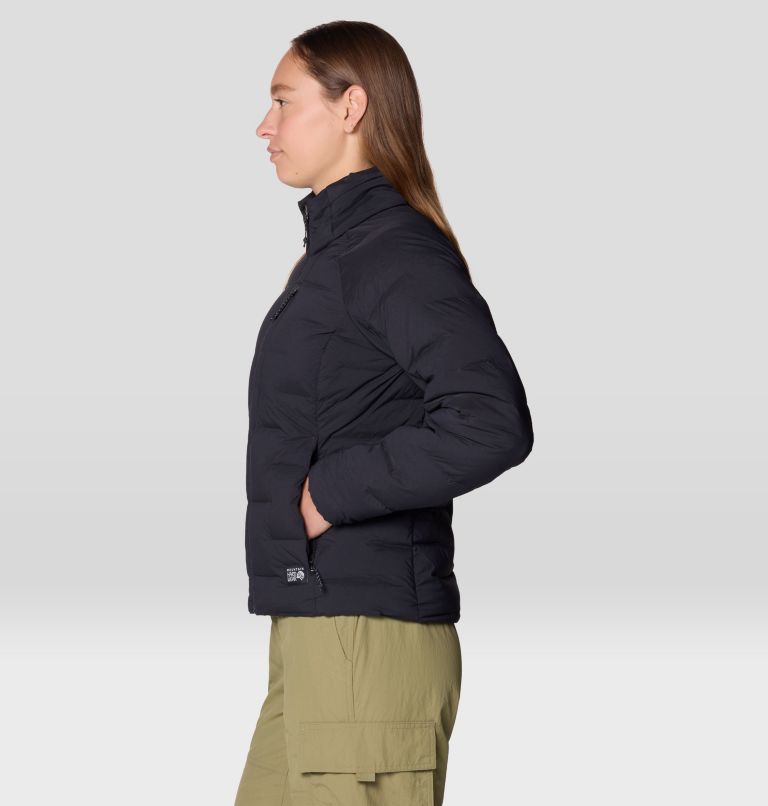Women's Stretchdown High-Hip Jacket, Color: Black, image 3
