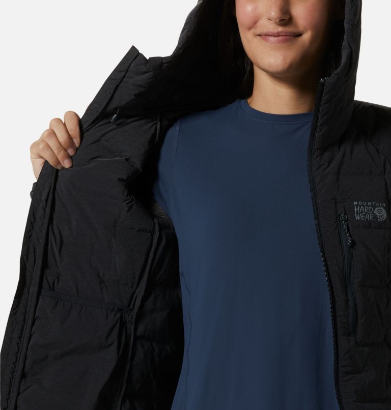 Women's Stretchdown Hoody, Color: Dark Storm Heather, image 7