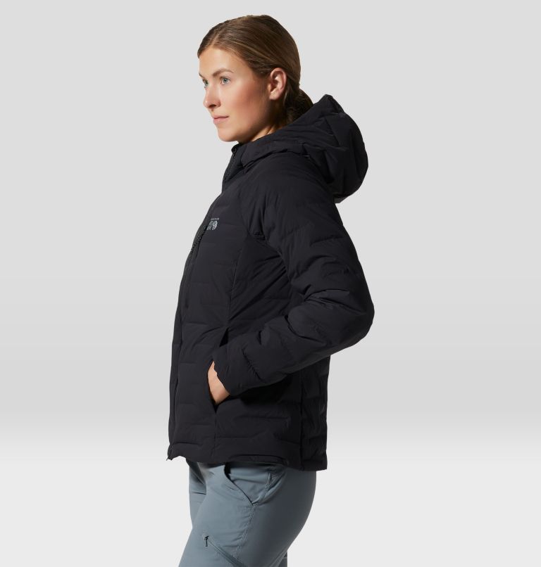 Women's Stretchdown Hoody, Color: Black, image 3