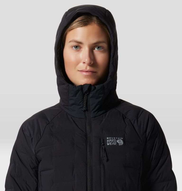 Women's Stretchdown Hoody, Color: Black, image 4