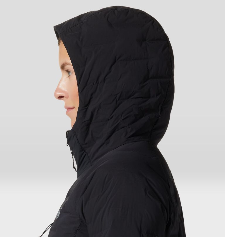 Women's Stretchdown Hoody, Color: Black, image 5