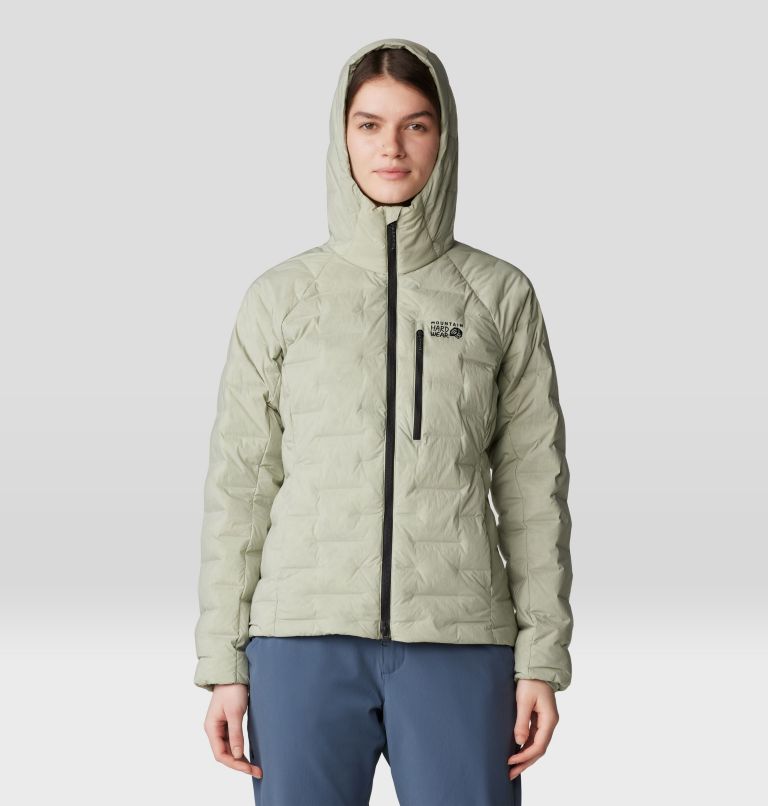 Women's Stretchdown Hoody, Color: White Sage, image 1