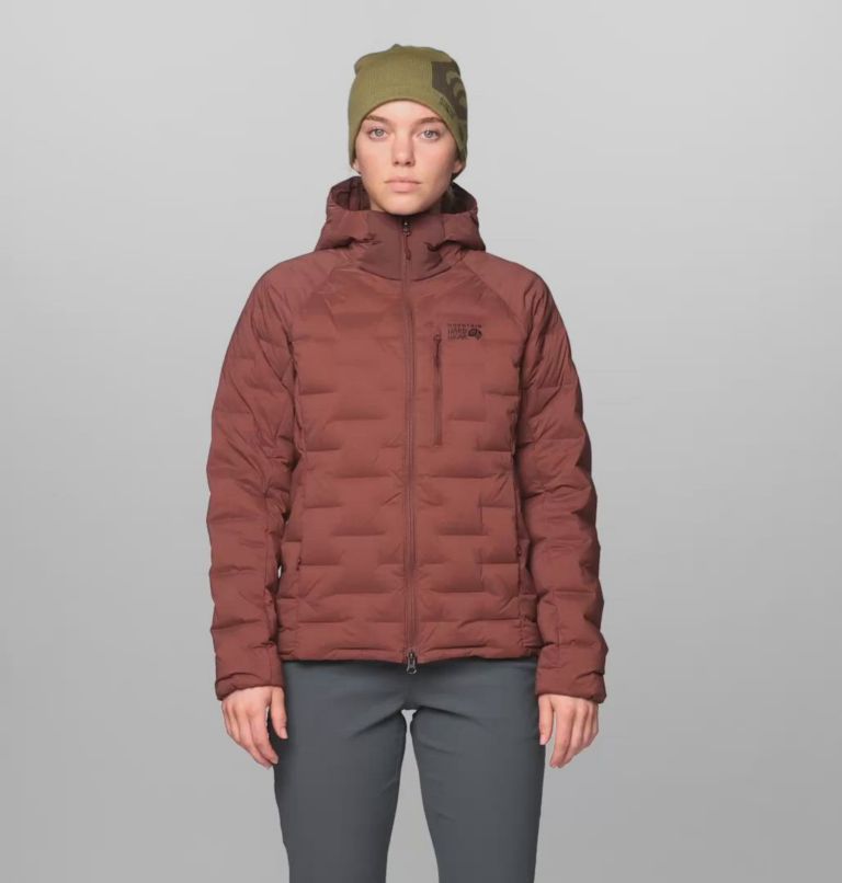 Women's Stretchdown Hoody, Color: Bourbon Brown