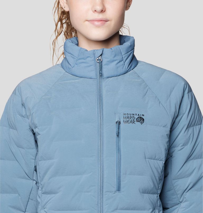 Women's Stretchdown Jacket, Color: Adriatic Blue Heather, image 6