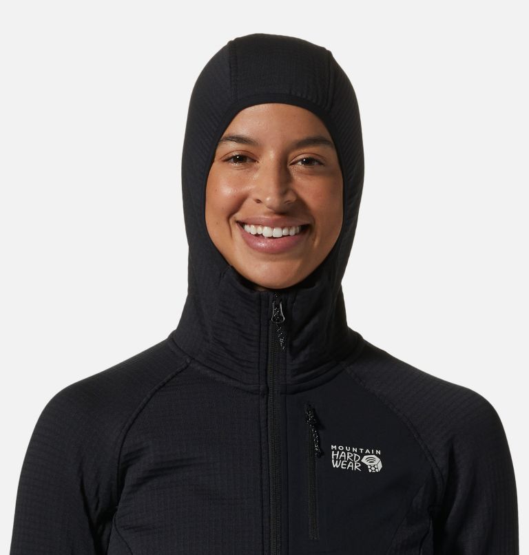 Women's Polartec® Power Grid Full Zip Hoody, Color: Black, image 3