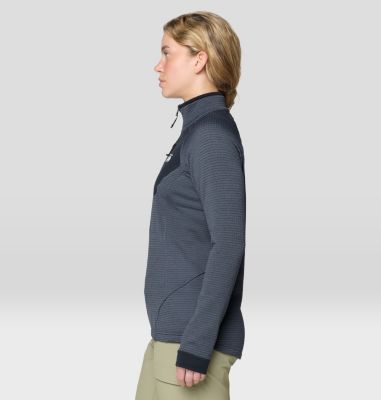 Women's Polartec® Power Grid Half Zip Jacket, Color: Blue Slate Heather, image 3