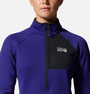 Women's Polartec® Power Grid Half Zip Jacket, Color: Klein Blue Heather, image 8