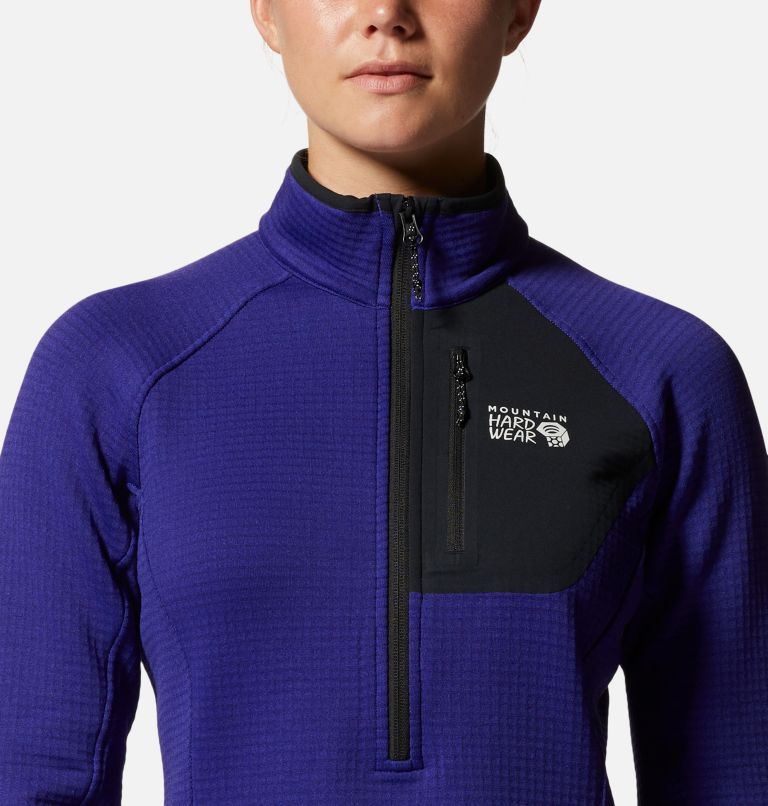 Veste à demi-zip Polartec® Power Grid, Color: Klein Blue Heather, image 4