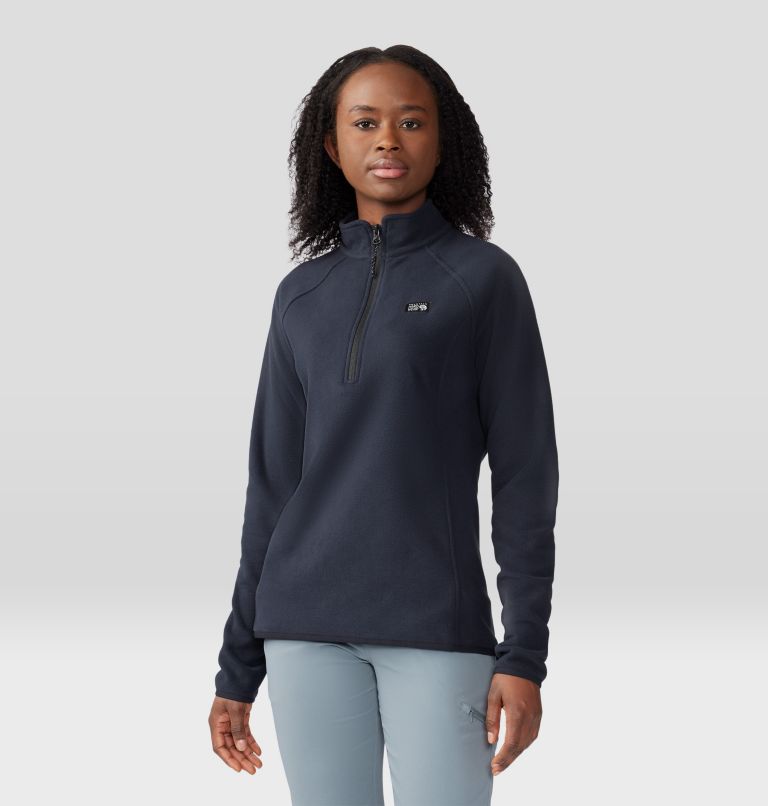 Women's Microchill 1/4 Zip Pullover, Color: Black, image 1