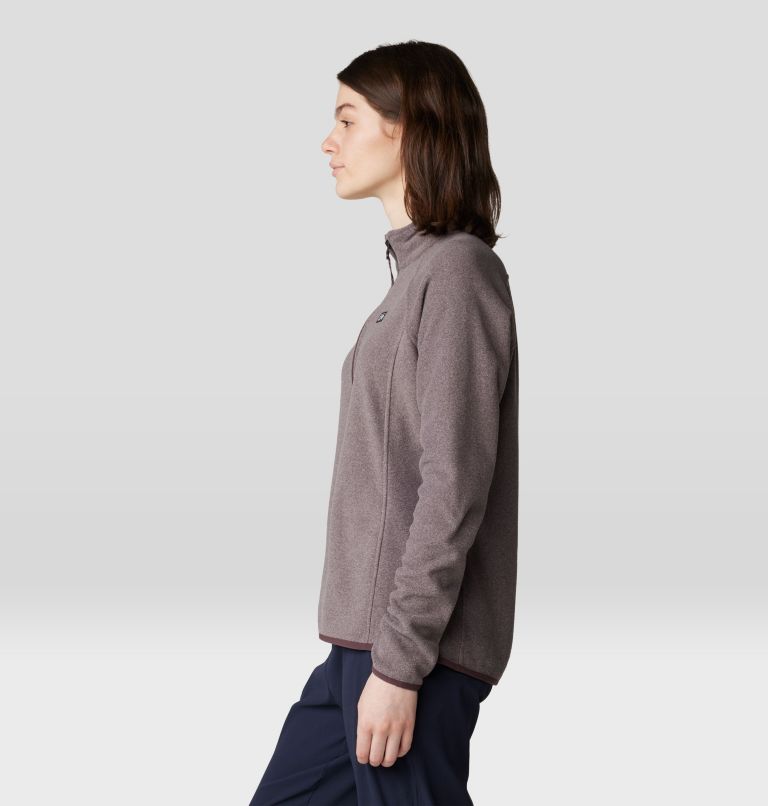 Women's Microchill 1/4 Zip Pullover, Color: Blackberry Heather, image 3