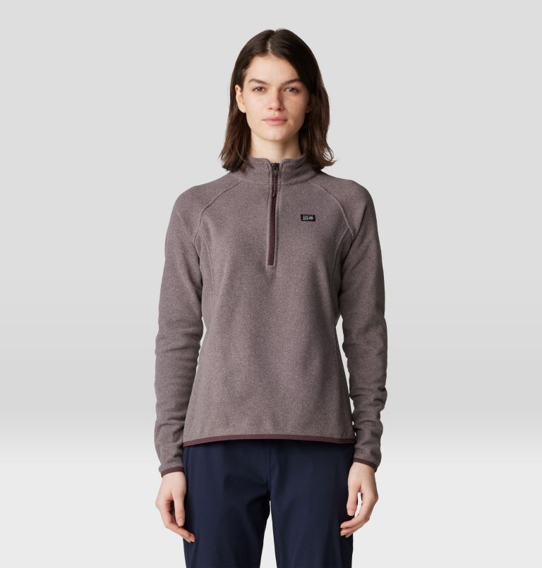 Women's Microchill 1/4 Zip Pullover, Color: Blackberry Heather, image 1