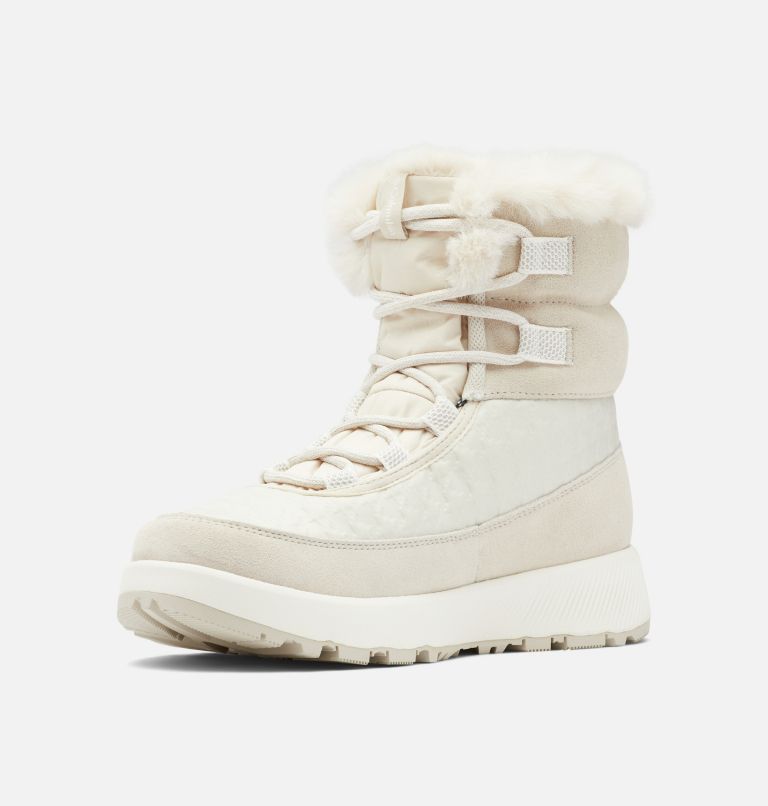 Women's Slopeside Peak II Luxe Waterproof Snow Boot, Color: Dark Stone, Sea Salt, image 7
