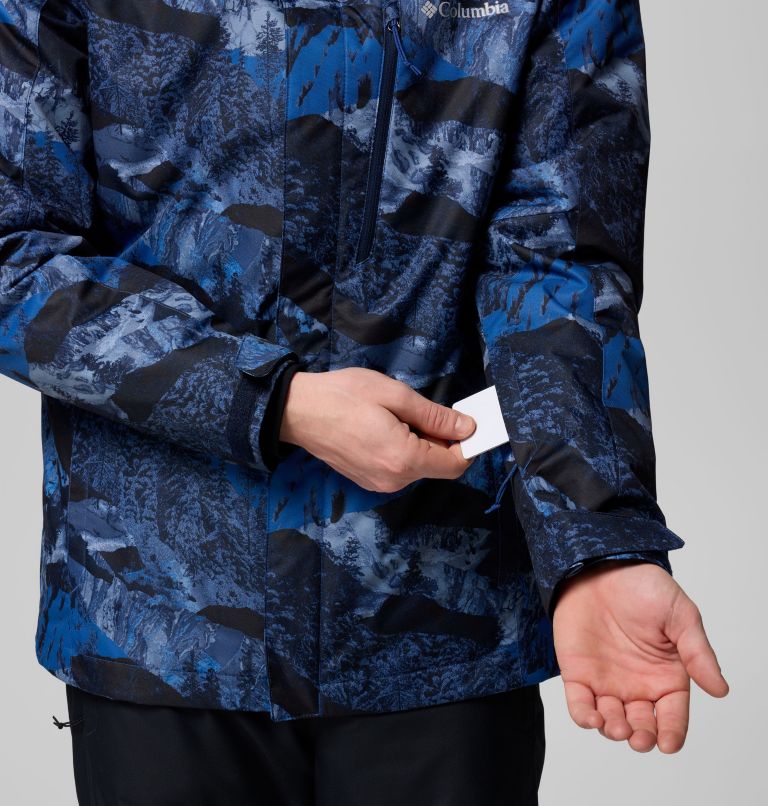 Men's Whirlibird V Printed Interchange Jacket, Color: Mountain Blue Cascades Print, image 13