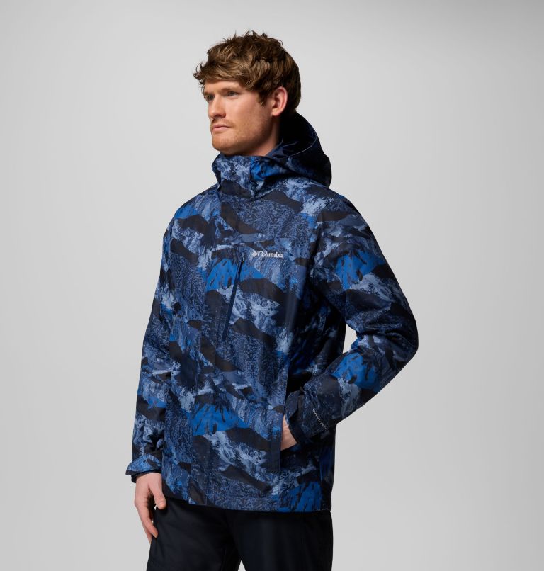 Men's Whirlibird V Printed Interchange Jacket, Color: Mountain Blue Cascades Print, image 4