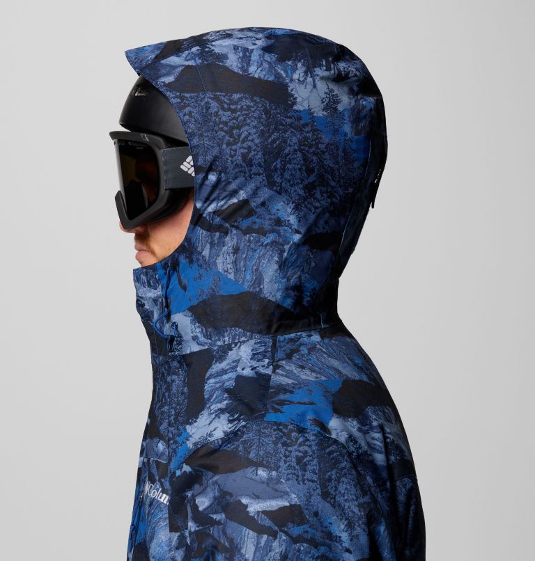 Men's Whirlibird V Printed Interchange Jacket, Color: Mountain Blue Cascades Print, image 11