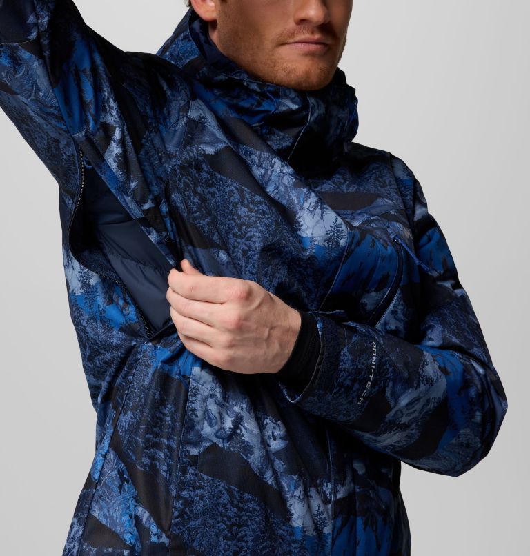 Men's Whirlibird V Printed Interchange Jacket, Color: Mountain Blue Cascades Print, image 12