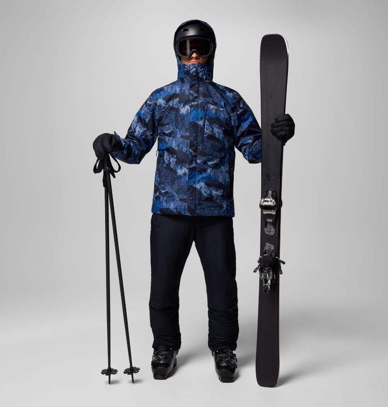 Men's Whirlibird V Printed Interchange Jacket, Color: Mountain Blue Cascades Print, image 2